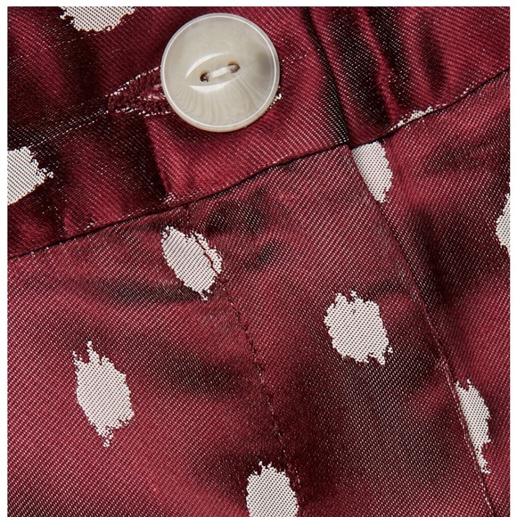 Rag & Bone Emery Polka Dot Pants in Wine - Picture 2 of 6